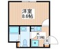 プロス千歳烏山らしくらす 1Kの間取り