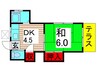 渡辺荘 1DKの間取り