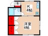 メゾンタカハシ 1Kの間取り