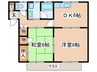 フォンテーヌ湘南 2DKの間取り