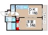 アルチェコート 1DKの間取り