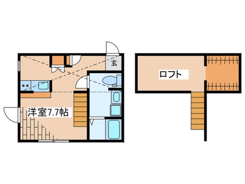 間取図 プリマドンナ淵野辺　壱番館