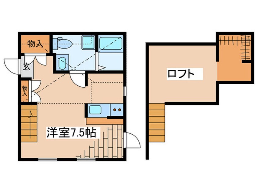 間取図 プリマドンナ淵野辺　壱番館