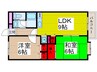 ディアコート川口 2LDKの間取り