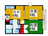 シャーメゾン矢島 2DKの間取り