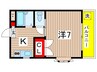 メゾンルミエ－ル 1Kの間取り