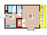 メゾンルミエ－ル 1Kの間取り