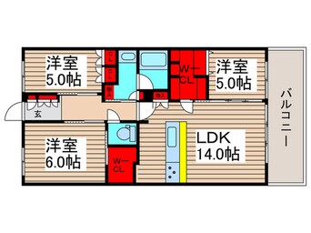 間取図 ｲﾆｼｱ浦安ｸﾞﾗﾝﾌﾟﾚｲｽ（３０２）