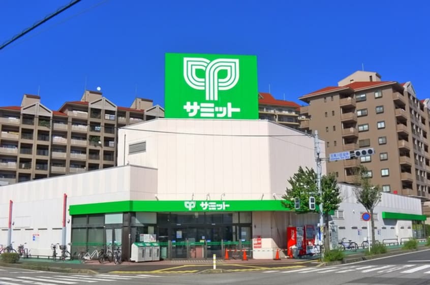 サミット(スーパー)まで19m ｶﾞｰﾃﾞﾝﾌﾟﾗｻﾞ新検見川4番館(301)