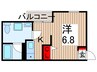 CORDEA小菅 1Kの間取り