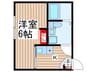 CottonWell・M 1Kの間取り