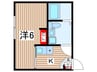 CottonWell・M 1Kの間取り