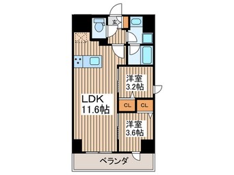 間取図 ｼﾞｪﾉｳﾞｨｱ南千住Ⅲｽｶｲｶﾞｰﾃﾞﾝ