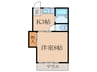 コ－ポ大澤 1Kの間取り