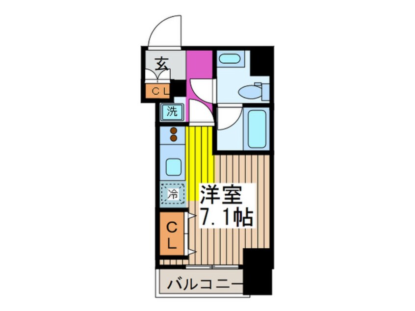 間取図 パ－クアクシス八丁堀