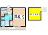 海の見える丘テラス横濱杉田 1Kの間取り