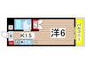 クレスト多摩川 1Kの間取り