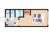 コーポえびさわ 1Kの間取り