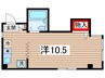 サ－ビエマンション 1Rの間取り