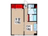都屋ビル 1DKの間取り