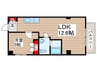 ジュネパレス岡野 1LDKの間取り