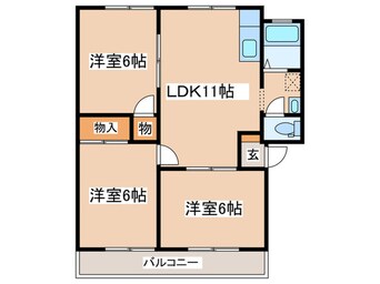 間取図 ＴＡＰサンハイツＡ