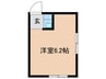 みのり荘 1Rの間取り