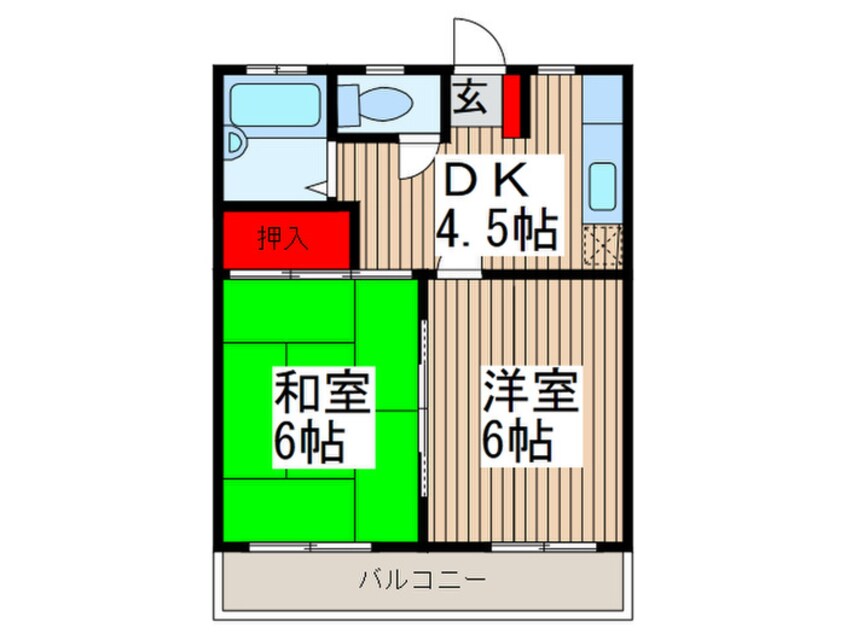 間取図 七鈴コーポ