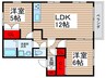 プロムナ－ド５番館 2LDKの間取り