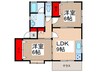 ヒルデスハイム 2LDKの間取り