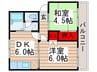 第５サンハイツ 2DKの間取り