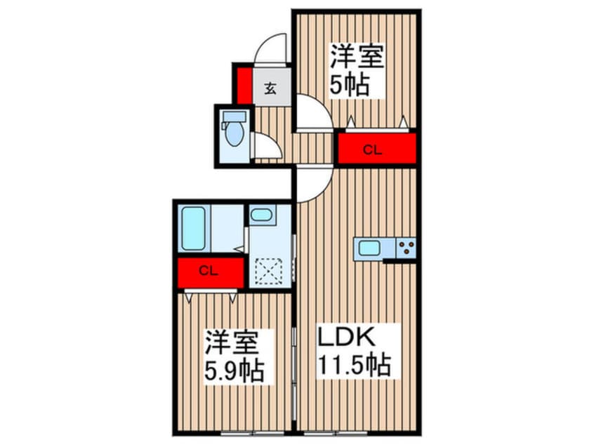 間取図 ラヒューガA