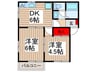 カーサ・シャルム 2DKの間取り
