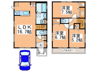 間取図 Park Hillsつつじヶ丘Ｆ
