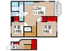 サンパティークＡ 2LDKの間取り