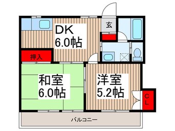 間取図 コーポビューティースカイ