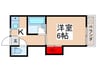 富貴荘 1Kの間取り