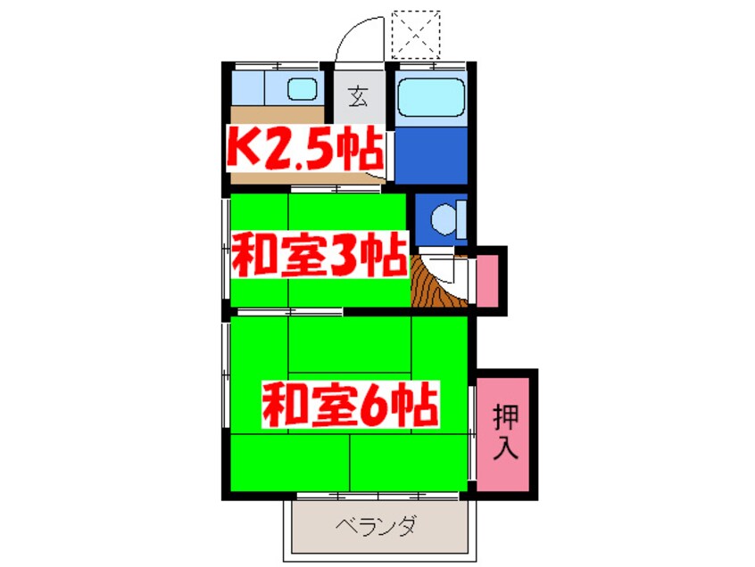 間取図 コ－ポ小峰