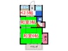 コ－ポ小峰 2Kの間取り