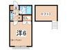 ドミ－ルパパス 1Kの間取り