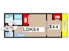 ジーメゾン八千代オトヌ 1LDKの間取り