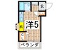 カレッジハイツ西竹之丸 1Rの間取り