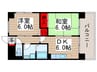 渡辺マンション 2DKの間取り