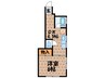 ハイツ石川 1DKの間取り