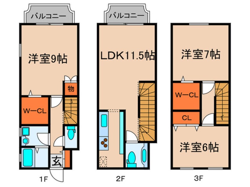 間取図 コンチネンタルヒロＡ