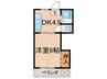 パ－クビラ 1DKの間取り