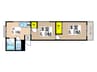 上原マンション 2Kの間取り