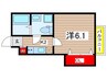 クラスティーネ稲城 1Kの間取り
