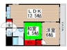 内田マンション 2LDKの間取り