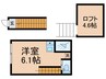 ブライトニュー 1Rの間取り